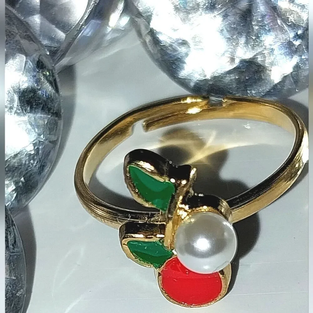 Super cute girls jeweled adjustable ring